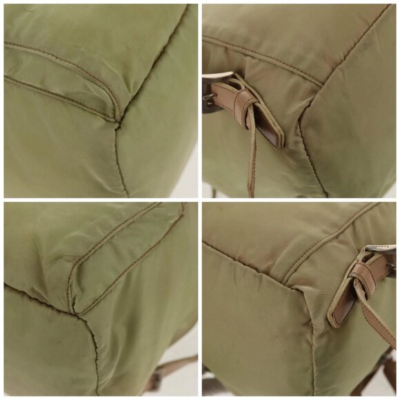 PRADA Backpack Nylon Beige Silver Auth 145849 - Picture 16 of 16